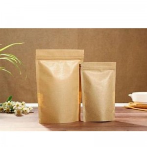 Kraft Food Bag Zip verrouillé