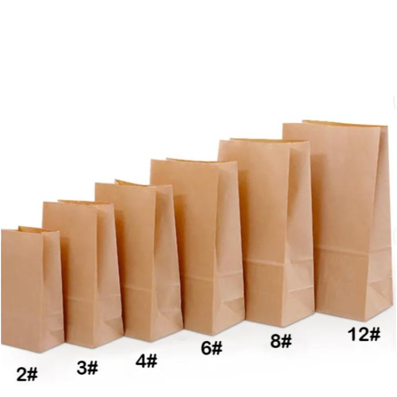 Fabricants en gros sac de qualité alimentaire jetable Sac d\'emballage de qualité alimentaire Sacs en papier SOS Brown SORS sans poignée