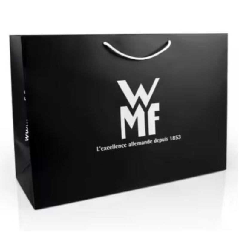 Logo personnalisé Matt Black Paper Clothing Packaging Gift Paper Sac à provisions Sac de luxe Sacs en papier avec poignée de ruban