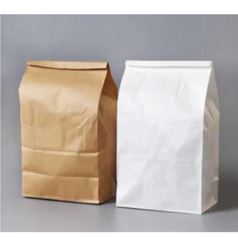 Sac en papier de transport personnalisé de qualité alimentaire de haute qualité sacs de recyclage de farine de farine